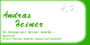 andras heiner business card